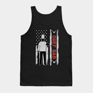 Chef Dad American Flag Father's Day 4th Of July Gift Tank Top